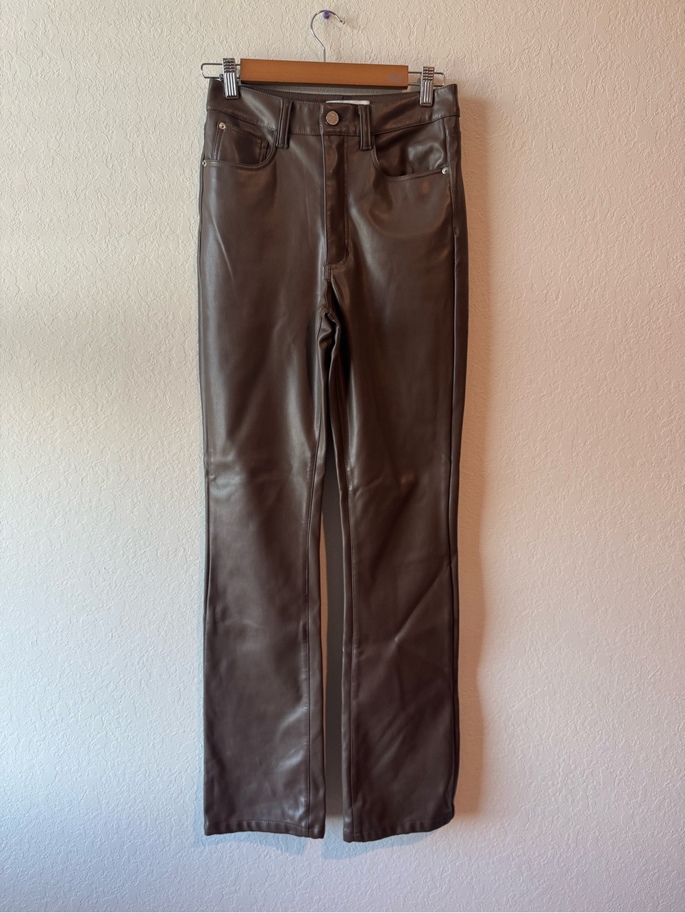 WeWoreWhat Taupe Faux Leather Pants